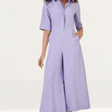 Closet London Purple Shirt Jumpsuit