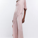 River Island Pink Drape Shoulder Jumpsuit