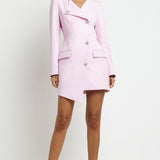 River Island Pink Long Sleeve Wrap Blazer Dress