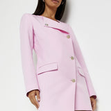 River Island Pink Long Sleeve Wrap Blazer Dress