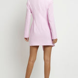 River Island Pink Long Sleeve Wrap Blazer Dress