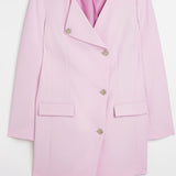 River Island Pink Long Sleeve Wrap Blazer Dress
