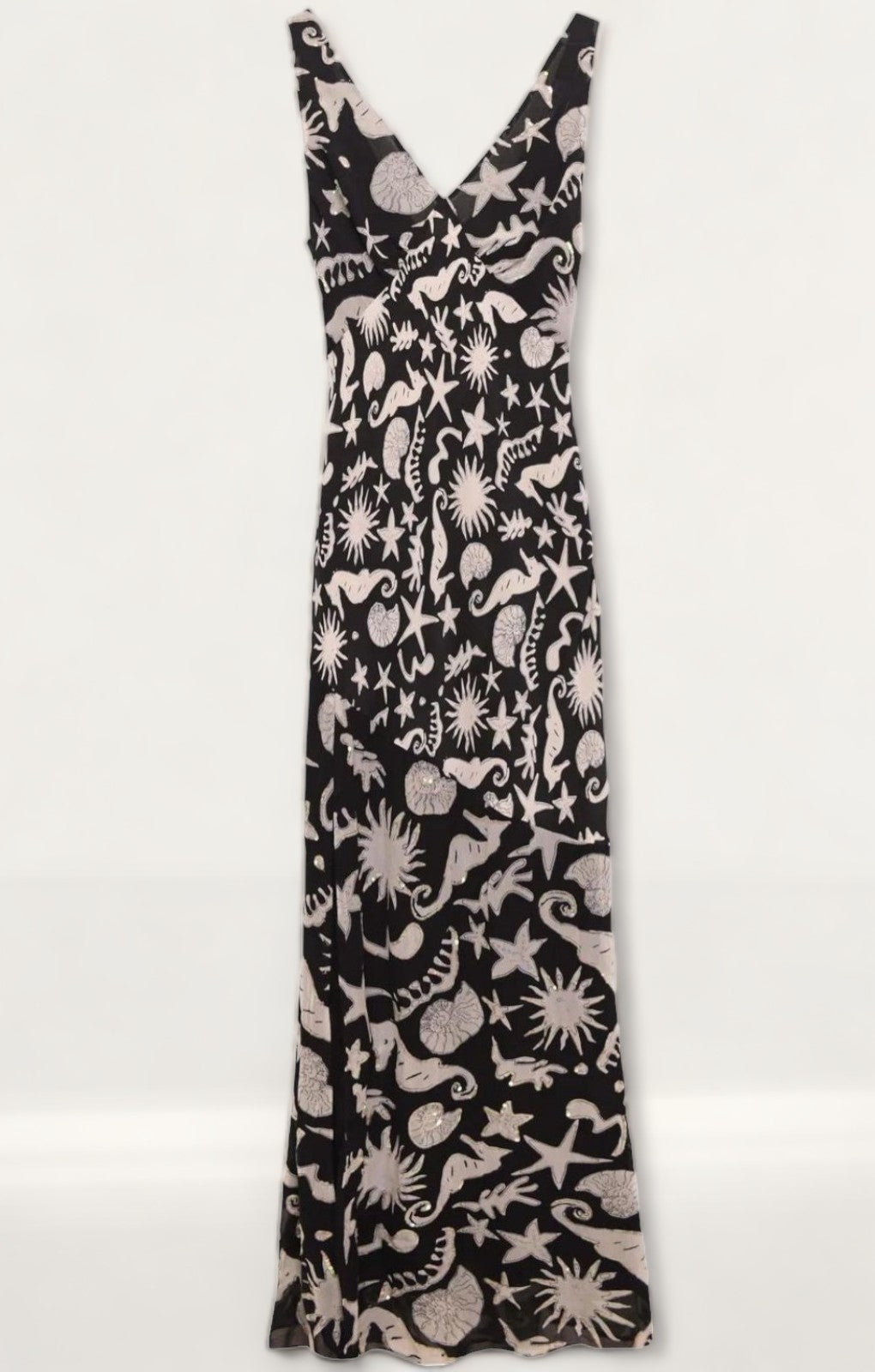 Rixo Moniq Oceanic V-Neck Midi Dress