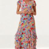 Rixo Multicoloured Thanvi Midi Dress