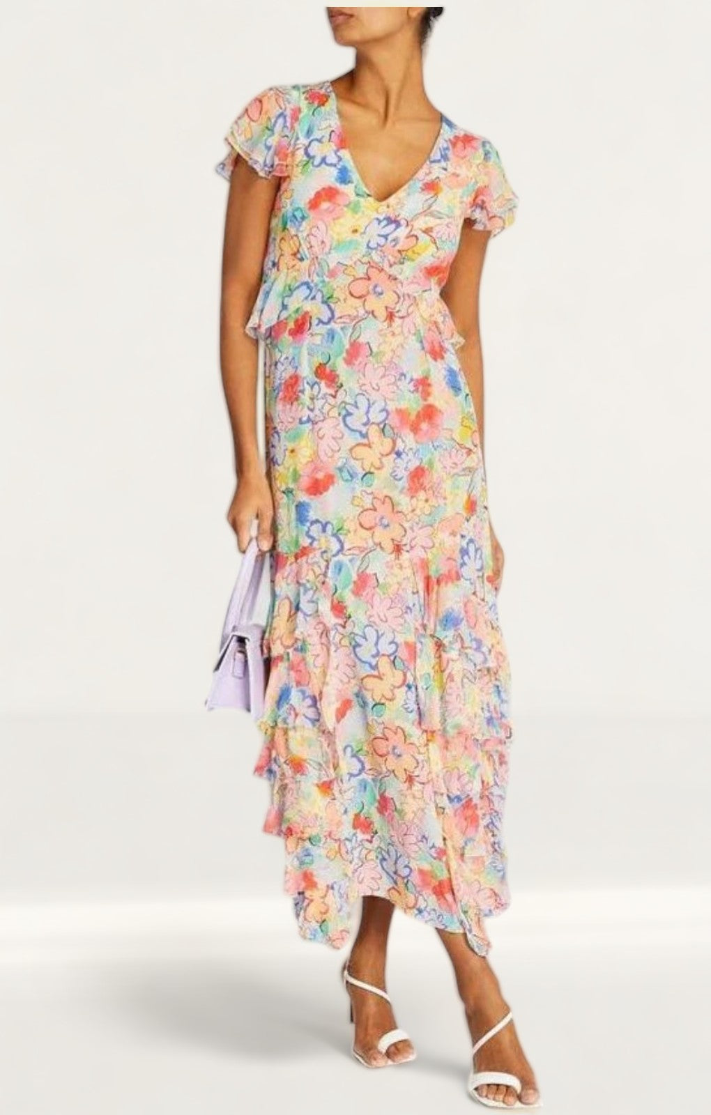 Rixo Multicoloured Thanvi Midi Dress