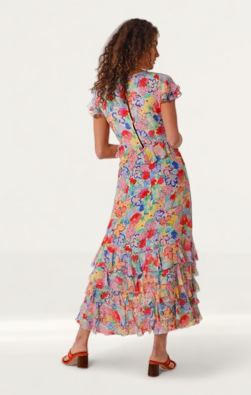 Rixo Multicoloured Thanvi Midi Dress