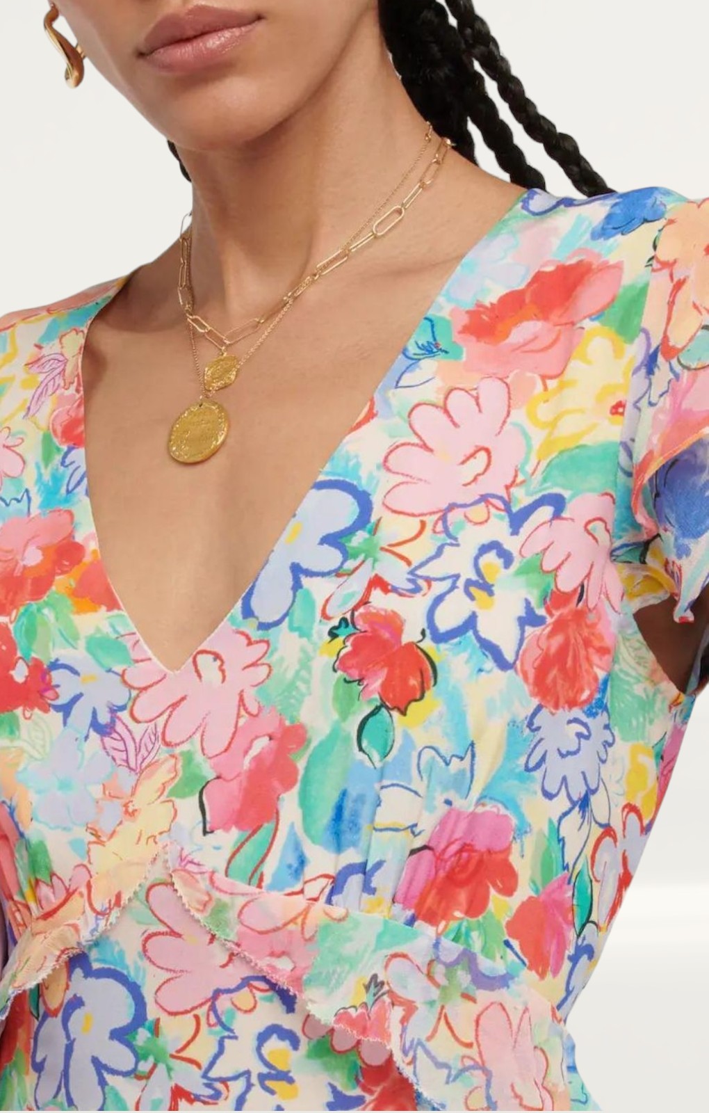 Rixo Multicoloured Thanvi Midi Dress