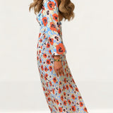 Rixo Red Pansy Gio Midi Dress