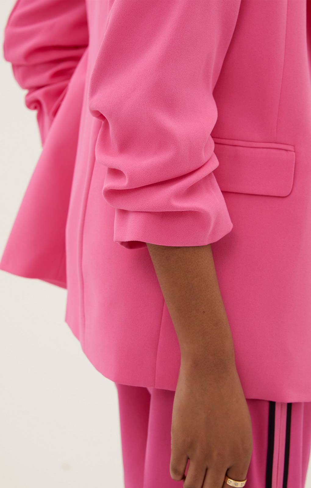 M&S Rose Ruched Sleeve Crepe Jacket