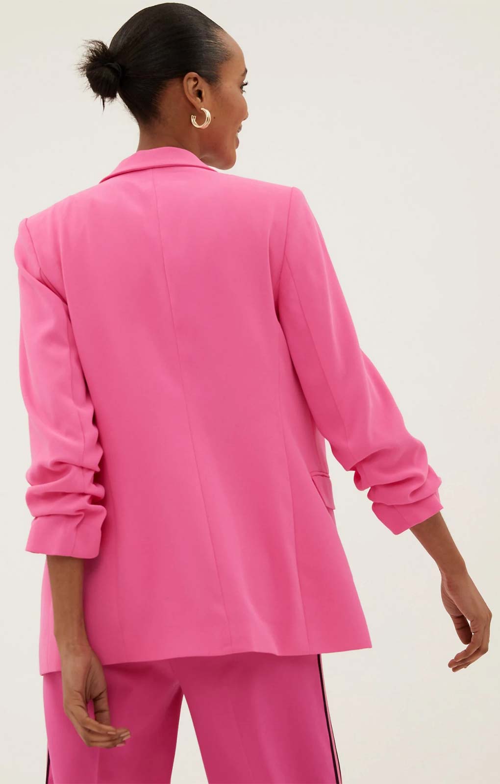 M&S Rose Ruched Sleeve Crepe Jacket