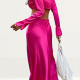 Runaway The Label Fuchsia Zander Midi Dress product image