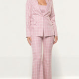 Runaway The Label Pink Check Karirgan Co-Ord