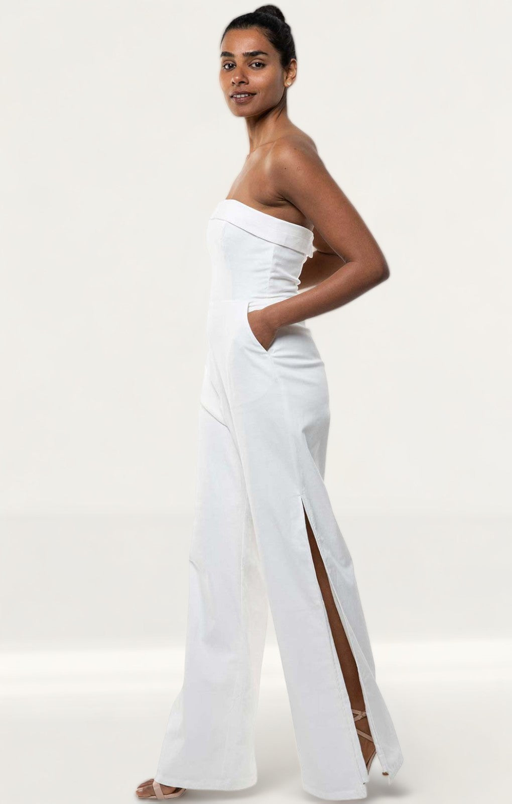 Runaway The Label White Tahari Jumpsuit