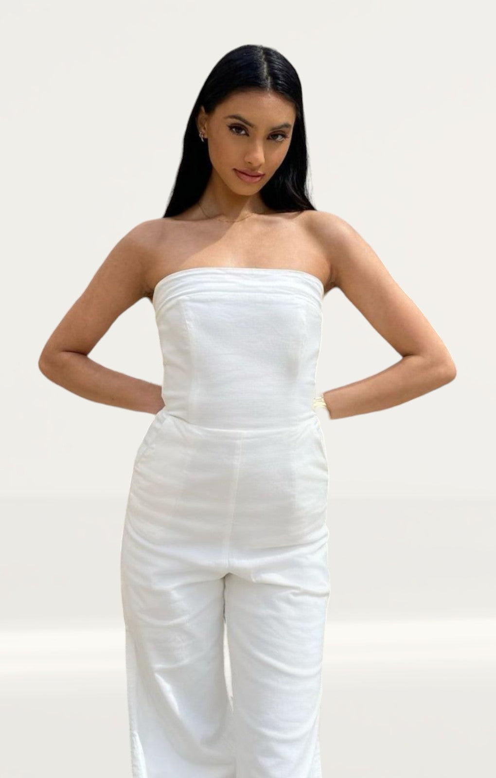 Runaway The Label White Tahari Jumpsuit