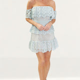 Runaway The Label Baby Blue Mini Dress With Lace Detail