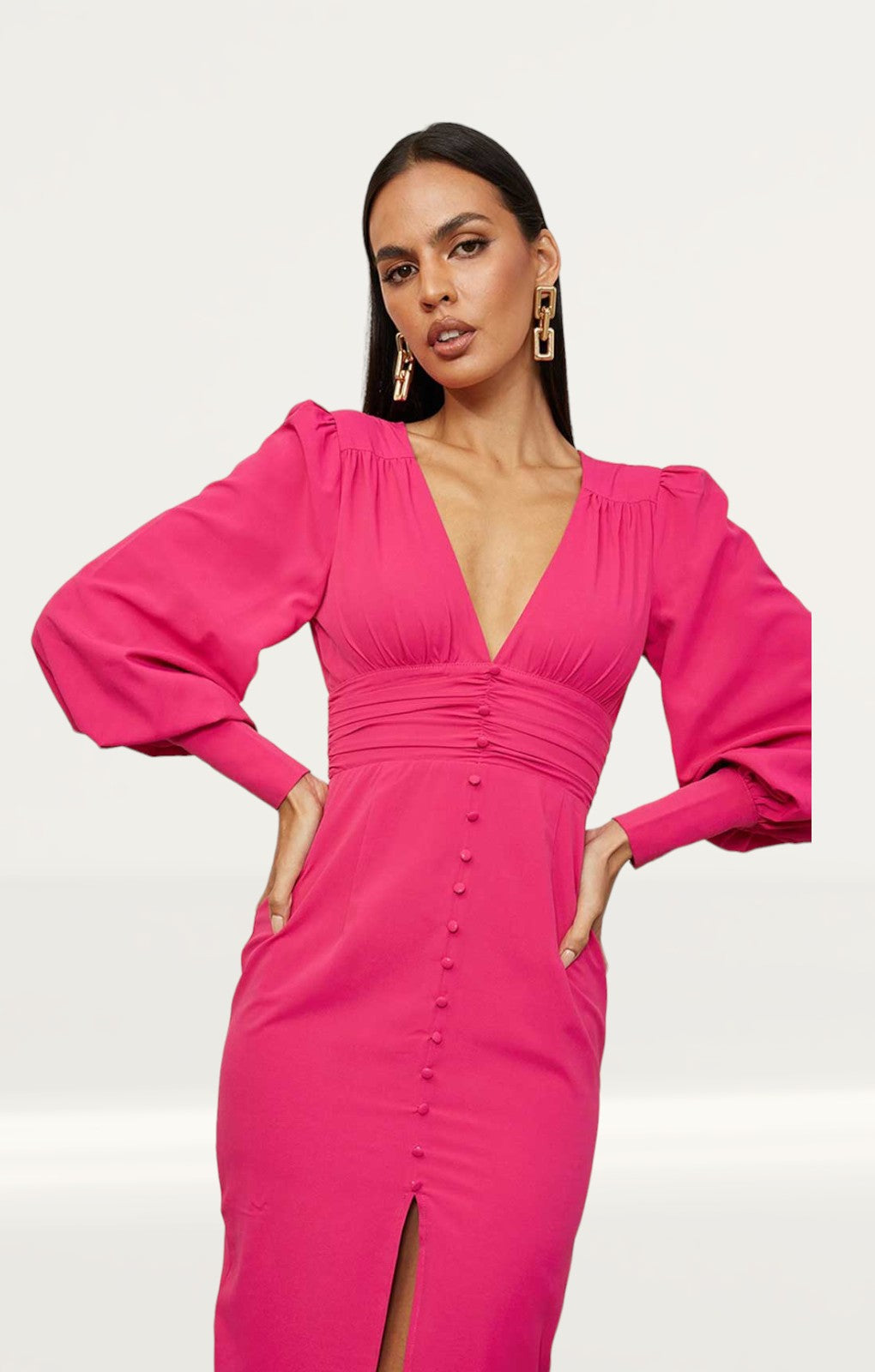 Runaway The Label Fuschia Tallulah Midi Dress