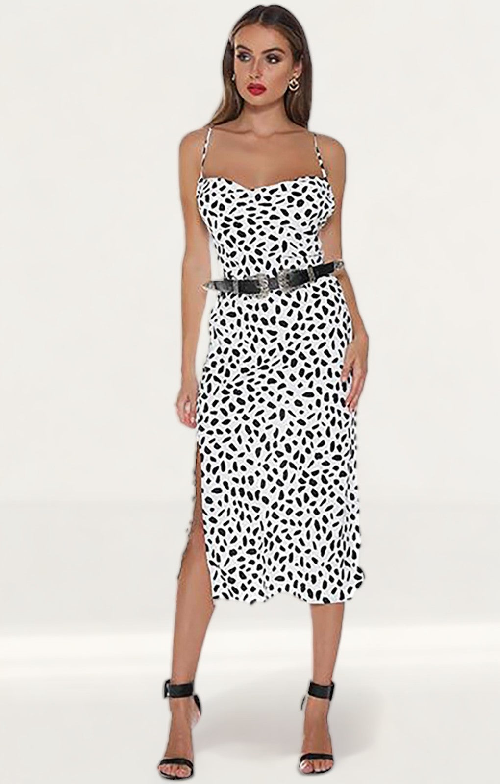 Runaway The Label Monochrome Slip Dress