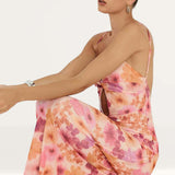 Runaway The Label Orange Floral Marlini Maxi Dress