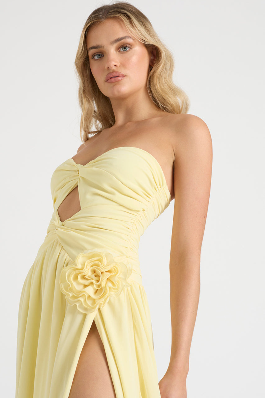 Runaway The Label Rosette Butter Gown