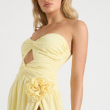 Runaway The Label Rosette Butter Gown
