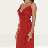 Runaway The Label Rust Bahama Wrap Dress