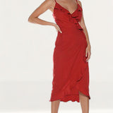 Runaway The Label Rust Bahama Wrap Dress