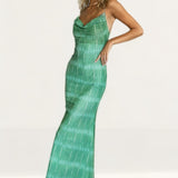 Runaway The Label Sol Mesh Dress in Nori Print