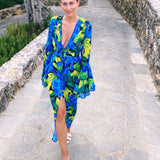 Runaway The Label Blue Floral Romelly Midi Dress