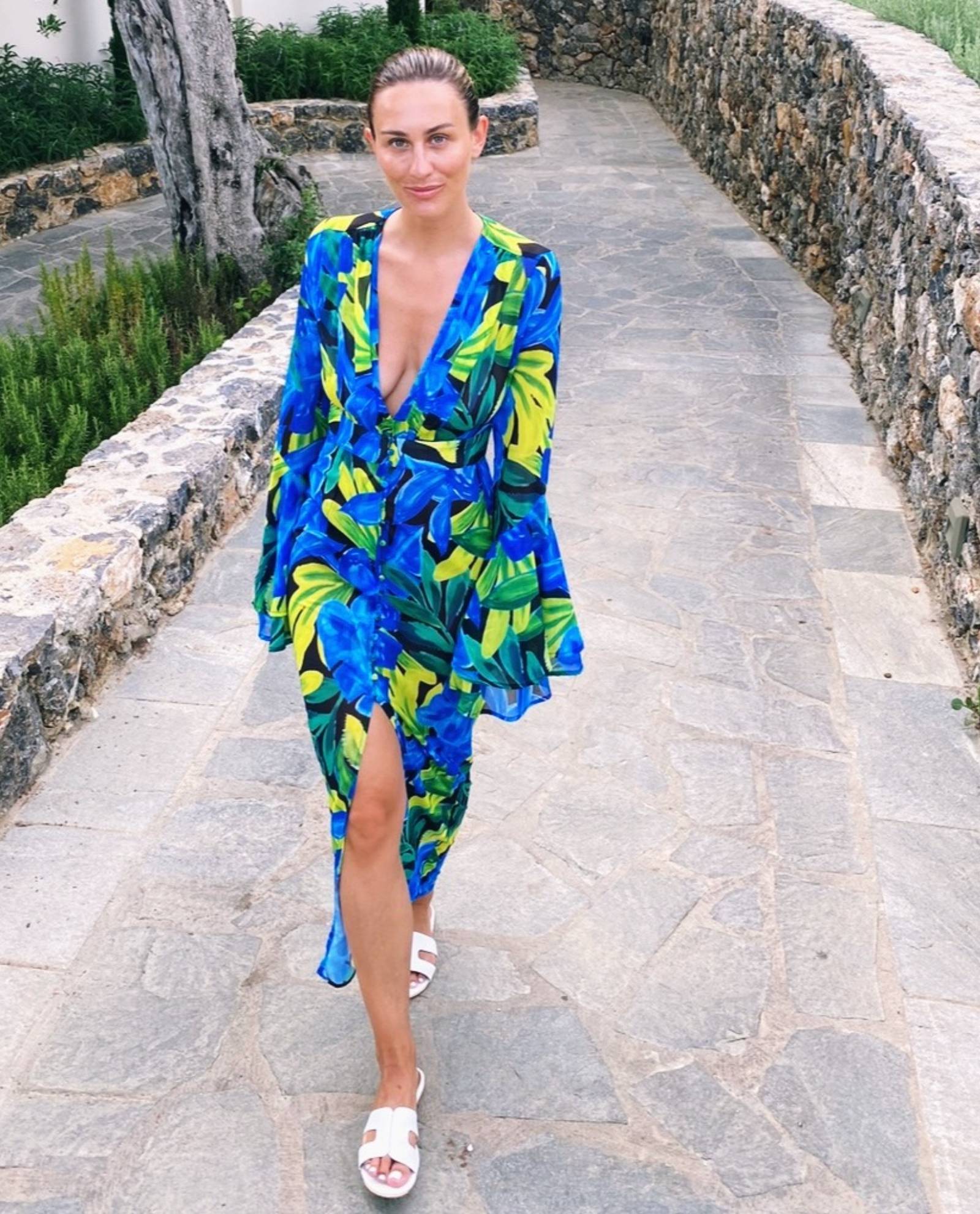Runaway The Label Blue Floral Romelly Midi Dress