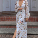 Runaway The Label Halenne Dress In White Floral