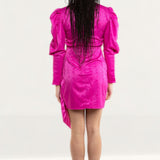 Saylor Romy Pink Satin Mini Dress