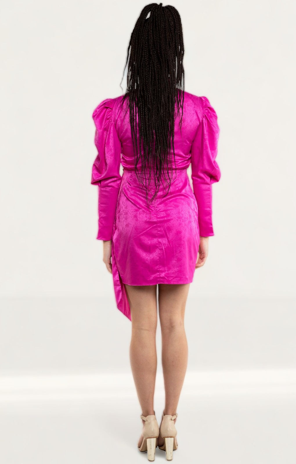 Saylor Romy Pink Satin Mini Dress