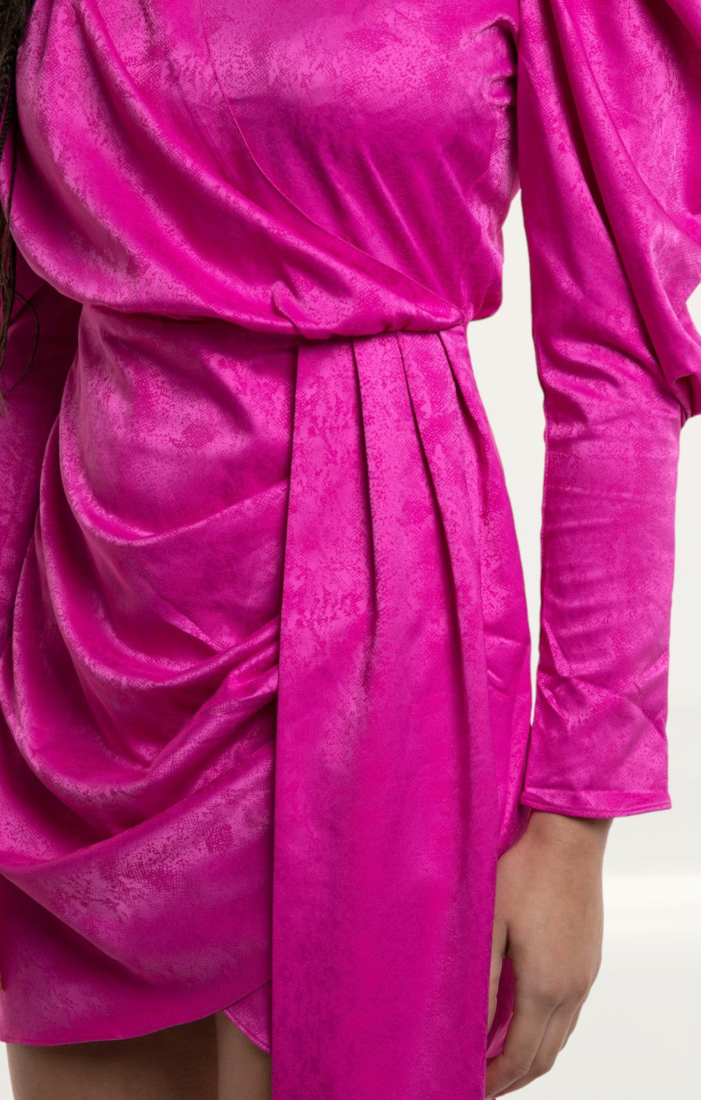 Saylor Romy Pink Satin Mini Dress