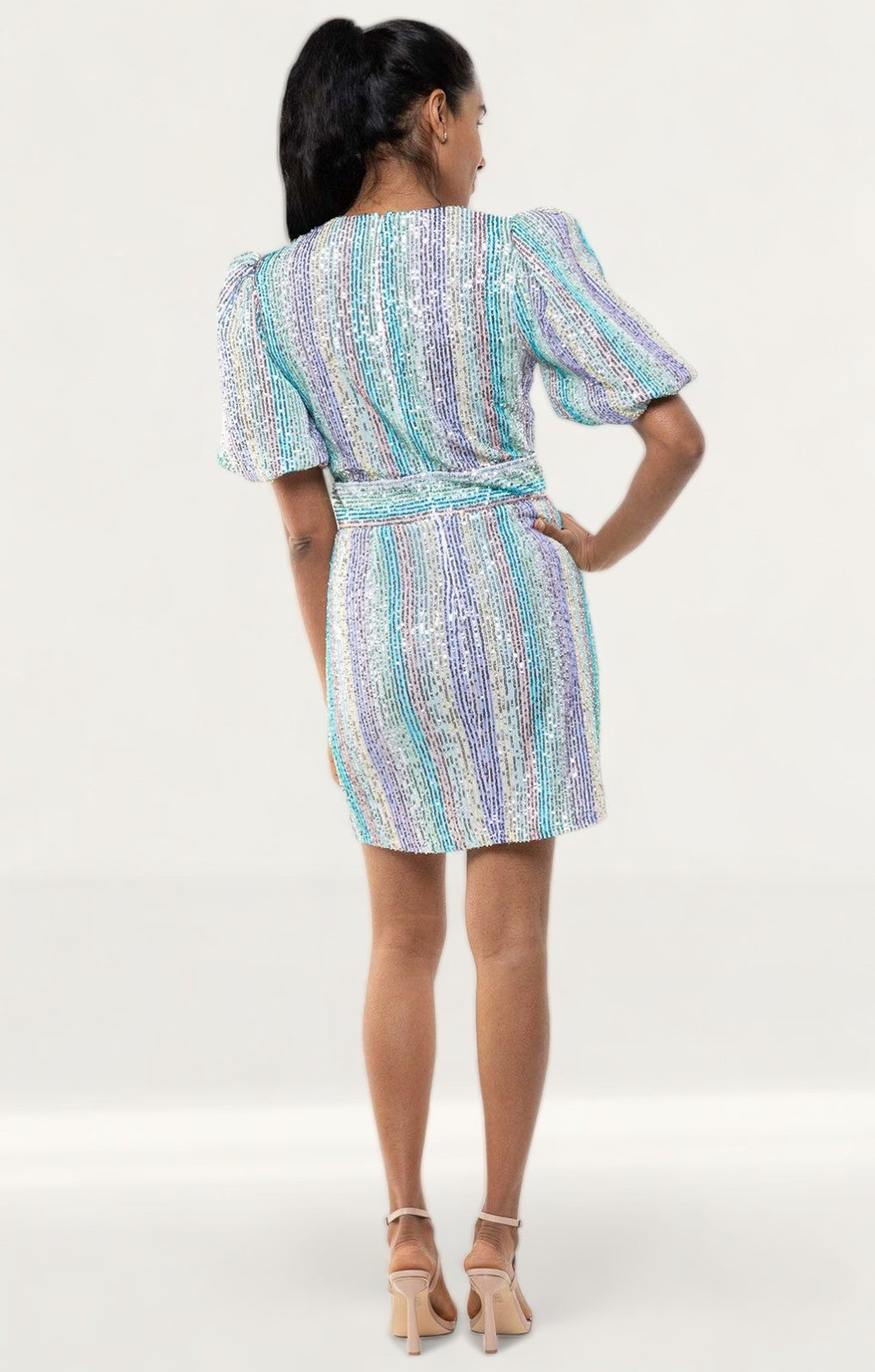 Saylor Indira Pastel Sequin Mini Dress