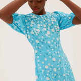 M&S Collection Floral Round Neck Midaxi Tea Dress
