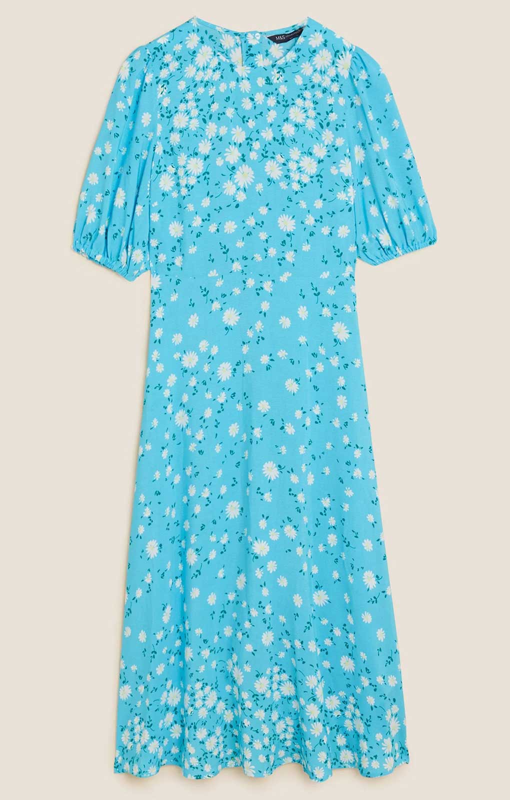 M&S Collection Floral Round Neck Midaxi Tea Dress