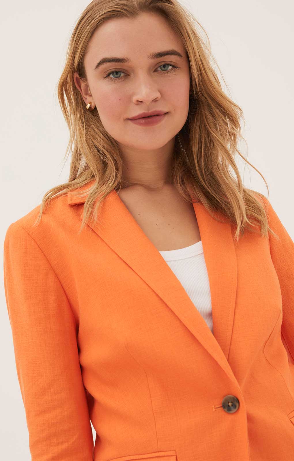 M&S Tangerine Linen Viscose Ultimate Blazer & Trouser