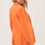 M&S Tangerine Linen Viscose Ultimate Blazer & Trouser