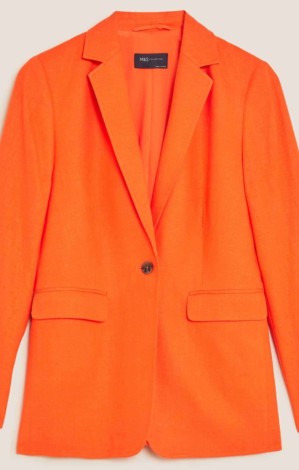 M&S Tangerine Linen Viscose Ultimate Blazer & Trouser
