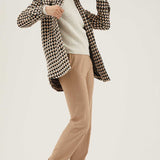 M&S Tweed Collared Longline Shacket