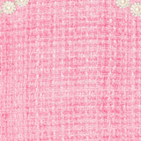 Self-Portrait Boucle V-Neck Mini Dress in Pink