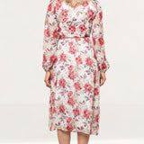 Seven Wonders Berry Floral Florence Wrap Midi Dress
