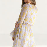Seven Wonders Long Sleeved Lilac Print Dress