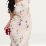 Simply Be Ivory Floral Bodycon Dress