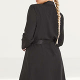 Simply Be Mini Black Blazer Dress with Satin Lapels