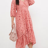 Simply Be Blush Broderie Dress
