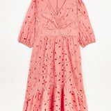 Simply Be Blush Broderie Dress