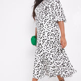 Simply Be Mono Print Jacquard Dress