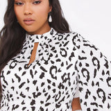 Simply Be Mono Print Jacquard Dress