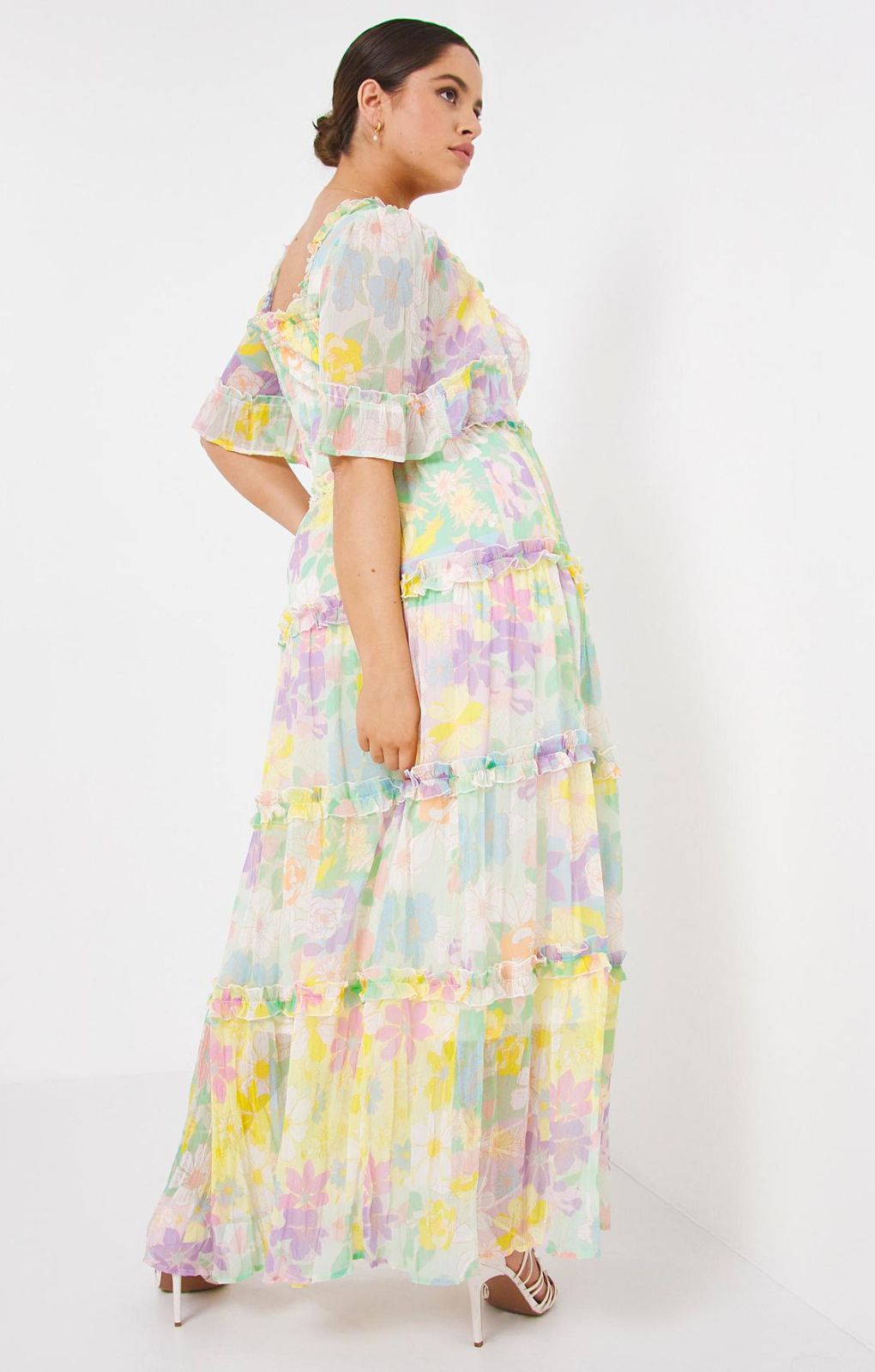 Simply Be Multi Floral Tiered Maxi Dress